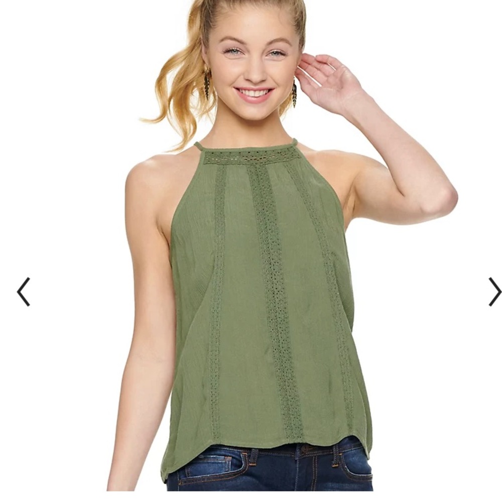 Highneck Crochet Tank Top